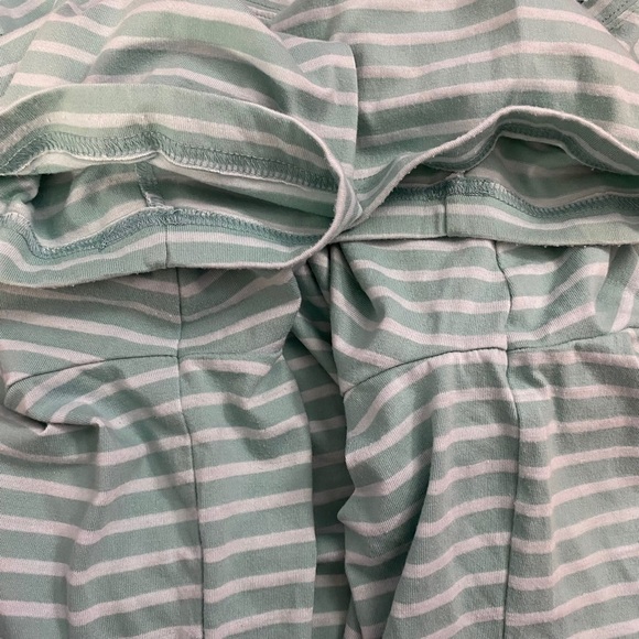 Hot Cotton Woman Mint Green Striped 3/4 Sleeve Tee Shirt Plus Size 2X - Picture 14 of 16